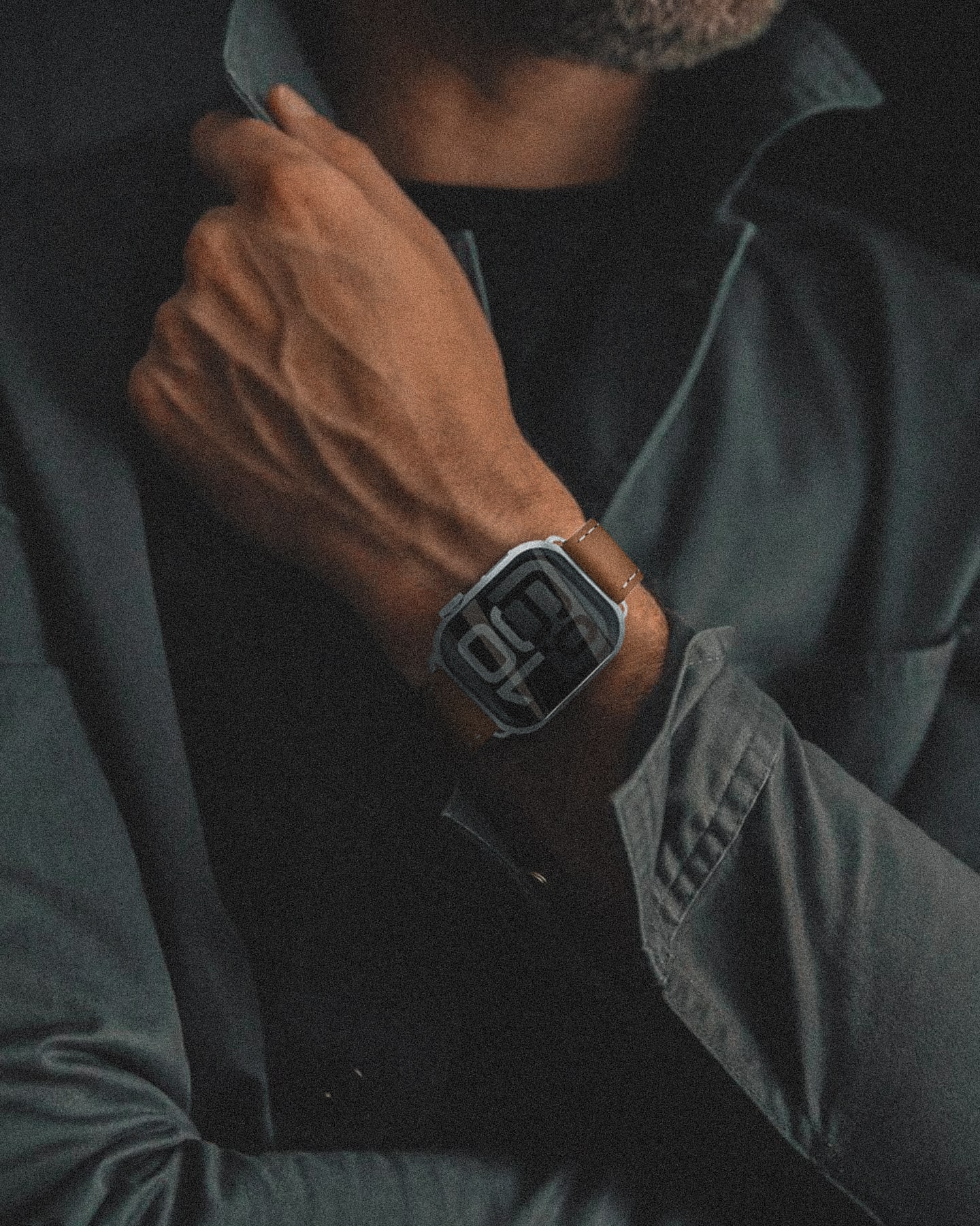 opalton braclet apple watch cuir homme